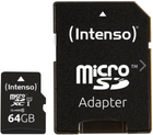 Karta pamięci Intenso microSDXC 64GB Class 10 + adapter SD (3413490) - obraz 1