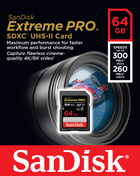 Карта пам'яті SanDisk Extreme PRO SDXC 64GB Class 10 UHS-II V90 (SDSDXDK-064G-GN4IN) - зображення 2