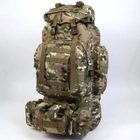 Рюкзак тактический 90л с сумкой-органайзером Oxford 800D Мультикам - изображение 8
