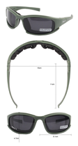 Защитные тактические солнцезащитные спортивные очки Daisy X7 олива.4 сменные линзы - изображение 6