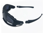 Защитные тактические солнцезащитные очки с поляризацией Daisy X7 Black + 4 комплекта линз - изображение 5