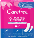 Wkładki higieniczne Carefree Cotton Feel Flexiform Perfume Free 56 szt (3574661482194) - obraz 1