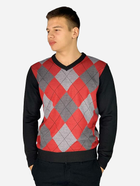 Пуловер мужской Pierre Cardin 31840208 XL Черный/Серый/Красный