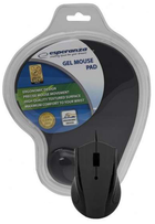 Mysz Esperanza EM125K z podkładką żelową USB Czarna (5901299909133) - obraz 1