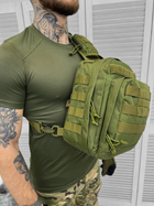 Сумка тактична з однією лямкою Tactical bag Olive 30 л - изображение 4