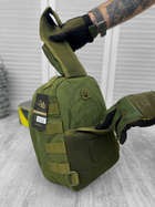 Сумка тактична з однією лямкою Tactical bag Olive 30 л - изображение 5