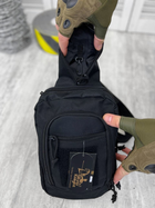 Тактична сумка нагрудна Cross Bag Slim Elite Hex Black - изображение 3