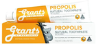 Зубна паста Grants Of Australia Natural Toothpaste Propolis protective fluoride free 110 г (9312812003102) - зображення 1