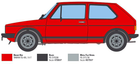 Model do składania Italeri Volkswagen Golf I GTI Rabbit skala 1:24 (8001283036221) - obraz 3