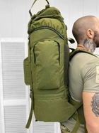Тактичний рамний рюкзак Tactical Backpack Olive 100 л - зображення 6