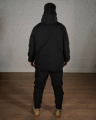 Зимняя военная форма SoftShell с утеплителем ХОЛОСОФТ черный костюм водонепроницаемый бушлат с капюшоном и брюки XXL - (54) - изображение 4