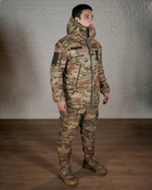 Зимова військова форма SoftShell з утеплювачем ХОЛОСОФТ мультикам маскувальний костюм штани і бушлат S - (46) - зображення 2