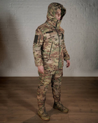 Зимняя военная форма SoftShell с утеплителем ХОЛОСОФТ мультикам маскировочный костюм штаны и бушлат S - (46) - изображение 4
