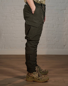 Зимові тактичні штани SoftShell з утеплювачем ХОЛОСОФТ олива теплі водонепроникаючі S - (46) - зображення 4