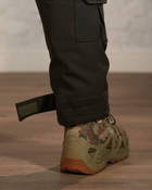 Зимові тактичні штани SoftShell з утеплювачем ХОЛОСОФТ олива теплі водонепроникаючі S - (46) - зображення 8