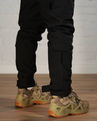 Зимние тактические брюки SoftShell с утеплителем ХОЛОСОФТ черные водонепроницаемые XXL - (54) - изображение 7