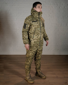 Форма армійська зимова водонепроникаюча ГРЕТА з утеплювачем ХОЛОСОФТ піксель штани бушлат з капюшоном M - (48) - зображення 3