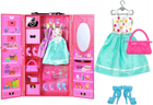 Wymarzona szafa dla lalek Askato z ubrankami i akcesoriami Różowa (6901440113067) - obraz 3