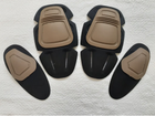 Комплект вставных наколенников и налокотников Frontier Койот (щитки для тактической одежды поколения G2, G3, G4) - изображение 1