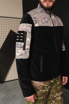 Кофта флісова чоловіча військова тактична з липучками під шеврони ЗСУ Мультикам 8040 54 розмір хакі - зображення 9