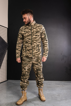Кофта флисовая мужская военная тактическая с липучками под шевроны ВСУ (ЗСУ) Пиксель 8713 54 размер хаки - изображение 2