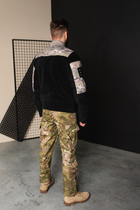 Кофта флисовая мужская военная тактическая с липучками под шевроны ВСУ (ЗСУ) Мультикам 8041 56 размер хаки - изображение 10