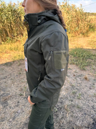 Тактическая куртка хаки COMBAT Боевой софтшел Soft-Shell на флисе для женщин S M - изображение 5