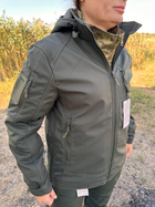 Тактическая куртка хаки COMBAT Боевой софтшел Soft-Shell на флисе для женщин 2ХЛ - изображение 2