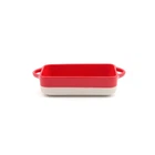 Форма для запікання прямокутна MBM HOME KP-44 S WHITE/RED, біло-червона
