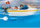 Zestaw figurek do zabawy Playmobil Family Fun Pick-up z przyczepą do przewozu łodzi motorowych (4008789705341) - obraz 2