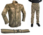 Тактична військова форма (військовий кітель, військові тактичні штани, ремінь) комуфляж олівія, розмір XL - зображення 1