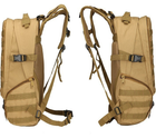 Тактичний штурмовий військовий рюкзак Armour Tactical C30 Oxford 600D (з системою MOLLE) 30 літрів Койот - зображення 5