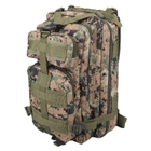 Тактический штурмовой военный рюкзак Armour Tactical М25 Oxford 600D (с системой MOLLE) 20-25 литров Зелёный пиксель - изображение 3