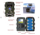 Фотопастка Suntek HC801A 20MP Автономна мисливська камера спостереження з екраном - зображення 8