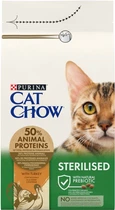 Сухий корм для кішок Purina Cat Chow Sterilised для стерилізованих з індичкою
