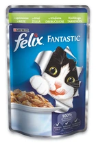 Влажный корм для кошек Felix Fantastic с кроликом в желе 85 г