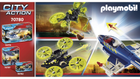 Ігровий набір фігурок Playmobil City Action Поліцейський літак Погоня за дроном (4008789707802) - зображення 4