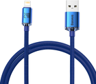 Kabel Baseus Crystal Shine Series Fast Charging Data Cable USB to IP 2.4 A 1.2 m Niebieski (CAJY000003) - obraz 1