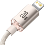 Kabel Baseus Crystal Shine Series Fast Charging Data Cable Type-C to IP 20W 1.2 m Różowy (CAJY001304) - obraz 4