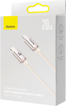 Kabel Baseus Crystal Shine Series Fast Charging Data Cable Type-C to IP 20W 1.2 m Różowy (CAJY001304) - obraz 8