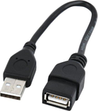Kabel Cablexpert USB 2.0 AM - AF 0.15 m Czarny (CCP-USB2-AMAF-0.15M) - obraz 1