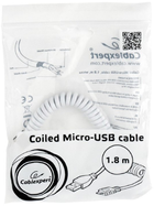 Spiralny kabel Cablexpert USB - MicroUSB 1.8 m Biały (CC-mUSB2C-AMBM-6-W) - obraz 6