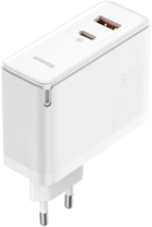 Мережевий зарядний пристрій Baseus GaN5 Pro Fast Charger C+U 100W EU (With Cable Type-C to Type-C 100W 20V/5A 1 м) White (CCGP090202) - зображення 4