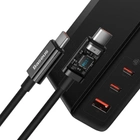 Мережевий зарядний пристрій Baseus GaN5 Pro 140W (2 x Type-C + USB) + Кабель Type-C + Type-C) Black (CCGP100201) - зображення 4