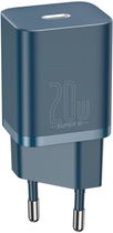Мережевий зарядний пристрій Baseus Super Si Quick Charger 1C 20W EU Sets Blue (with cable) (TZCCSUP-B03) - зображення 3