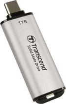 Dysk SSD Transcend ESD300 1TB USB 3.1 Gen 2 Type-C Silver (TS1TESD300S) Zewnętrzny - obraz 5