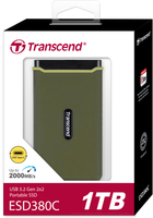Dysk SSD Transcend ESD380C 1TB USB 3.1 Type-C 3D NAND TLC Military Green (TS1TESD380C) Zewnętrzny - obraz 6