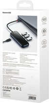 USB-хаб Baseus AcmeJoy 4-Port Type-C HUB Adapter (Type-C to USB3.0 х 3+Type-C PD&Data) Dark Grey (WKJZ010013) - зображення 10