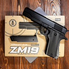 Страйкбольный пистолет Cyma ZM1911, Colt 1911 , пистолет на пульках, 6мм, Металл - изображение 4