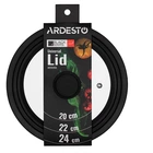 Крышка универсальная для сковородки и кастрюли Ardesto Black Mars Smart 20/22/24см стекло силикон (AR2024UL)